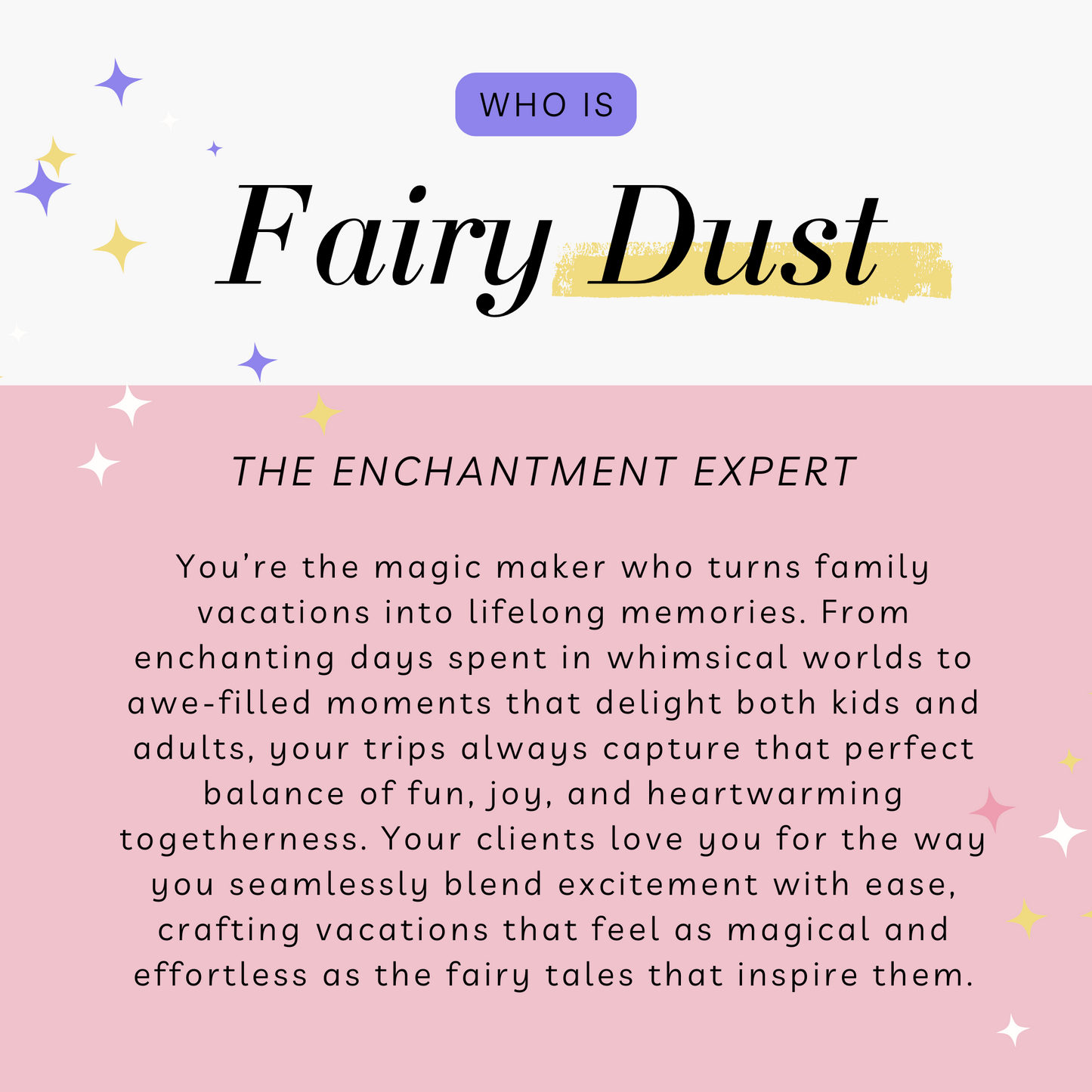 Fairy Dust Template Collection: Canva Templates for Travel Agent Branding