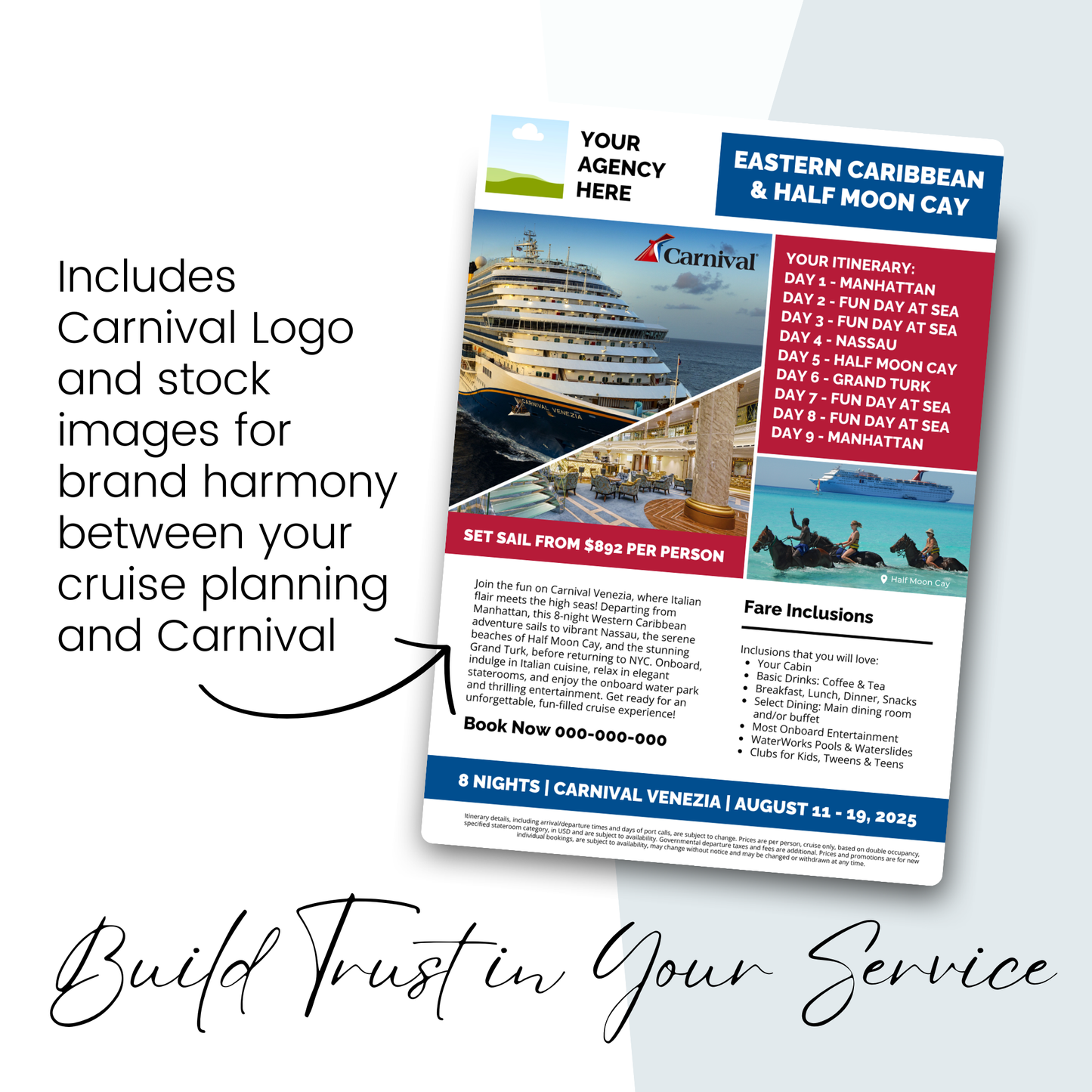 Carnival Cruise Line Marketing Flyer: Canva Template