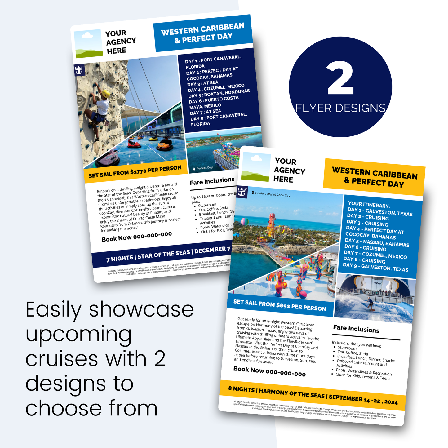 Royal Caribbean Cruise Line Marketing Flyer: Canva Template