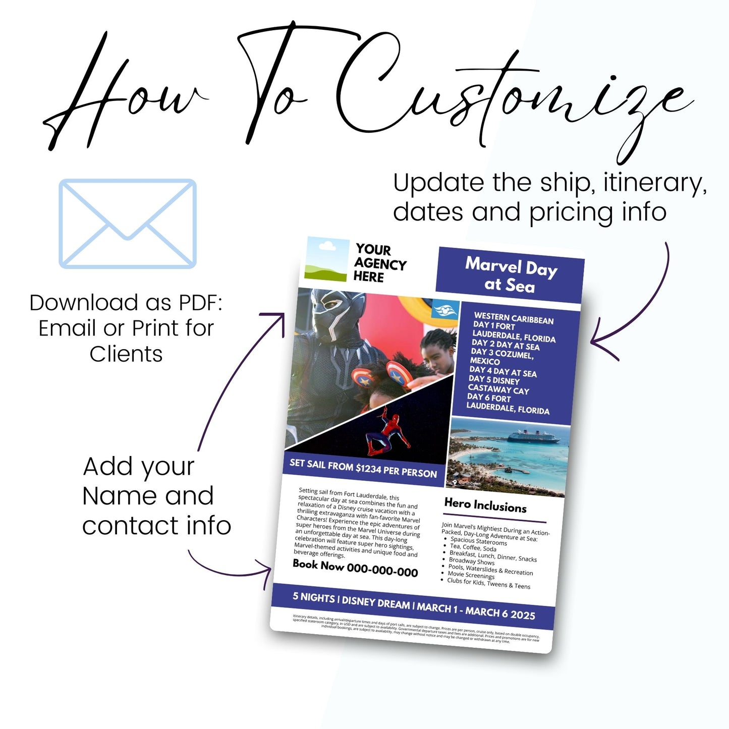 Disney Cruise Line Marketing Flyer: Canva Template