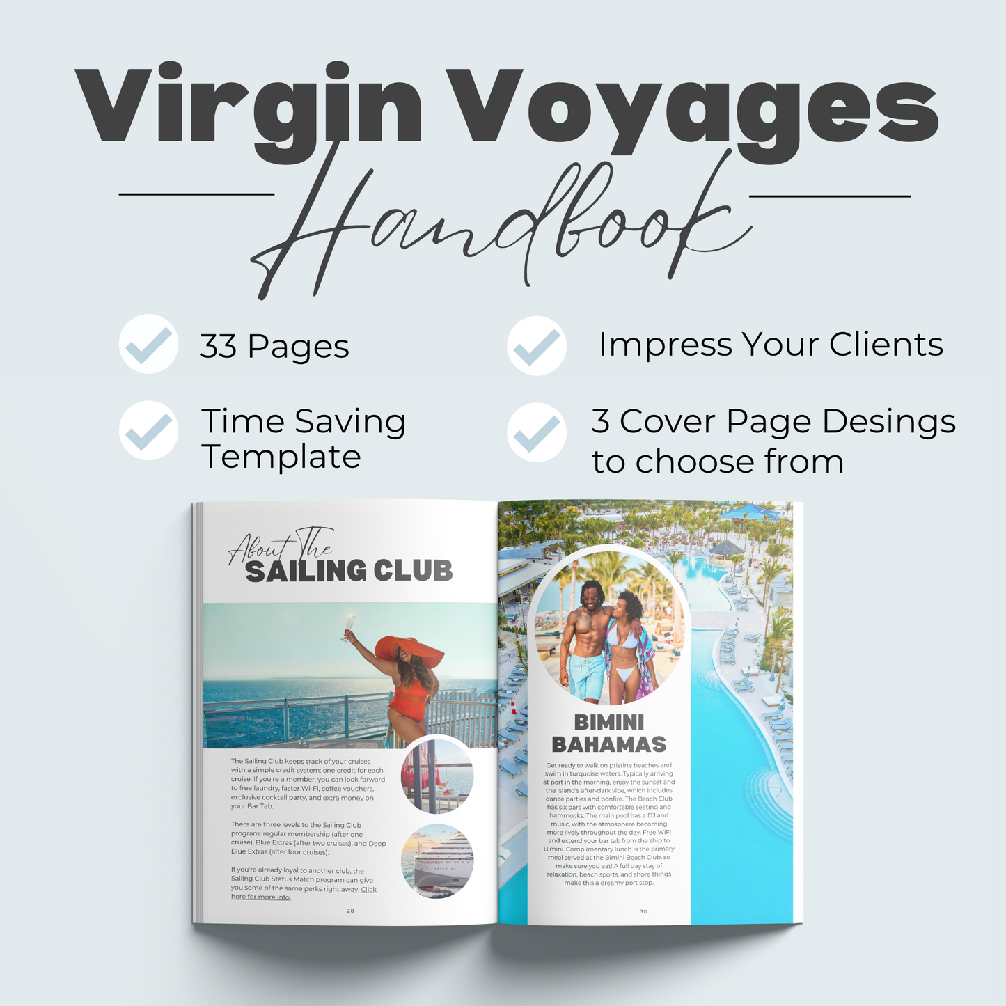 Virgin Voyages Cruise Handbook Canva Template for First Mates