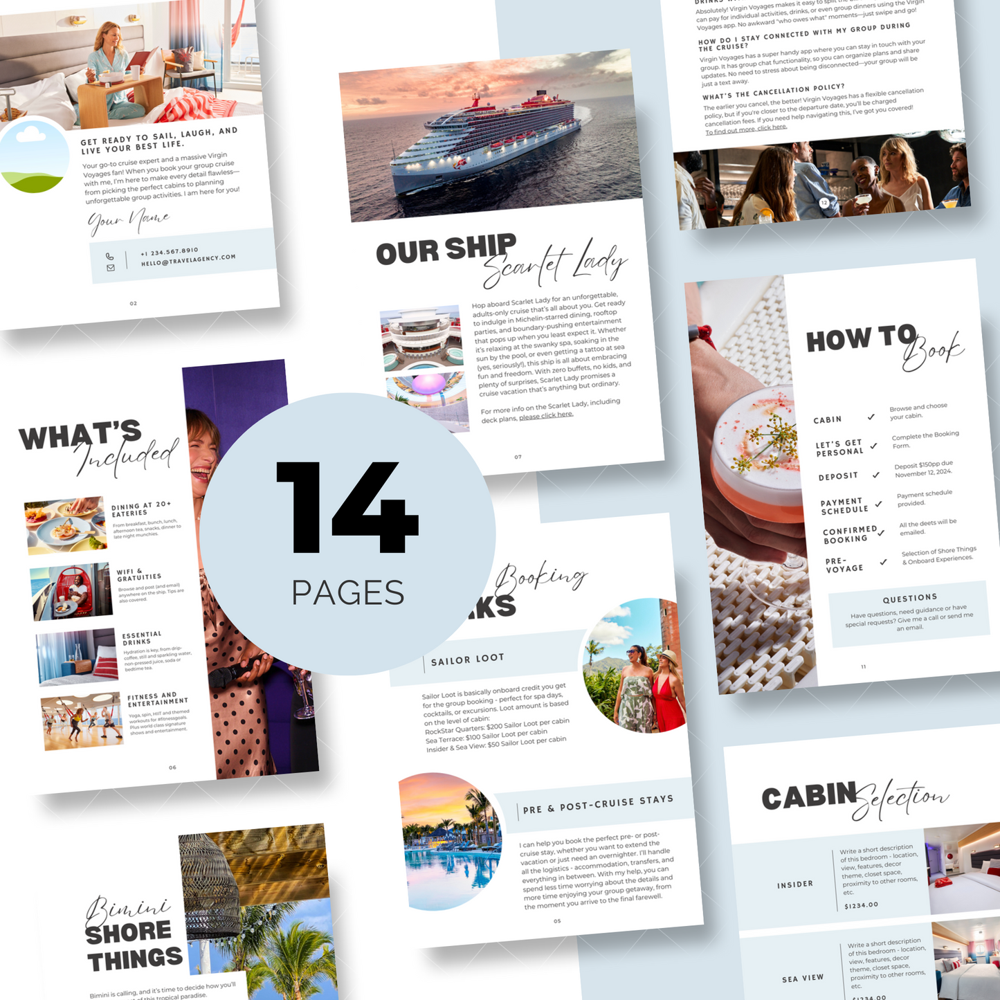 Virgin Voyages Circle Group Booking Canva Template for First Mates