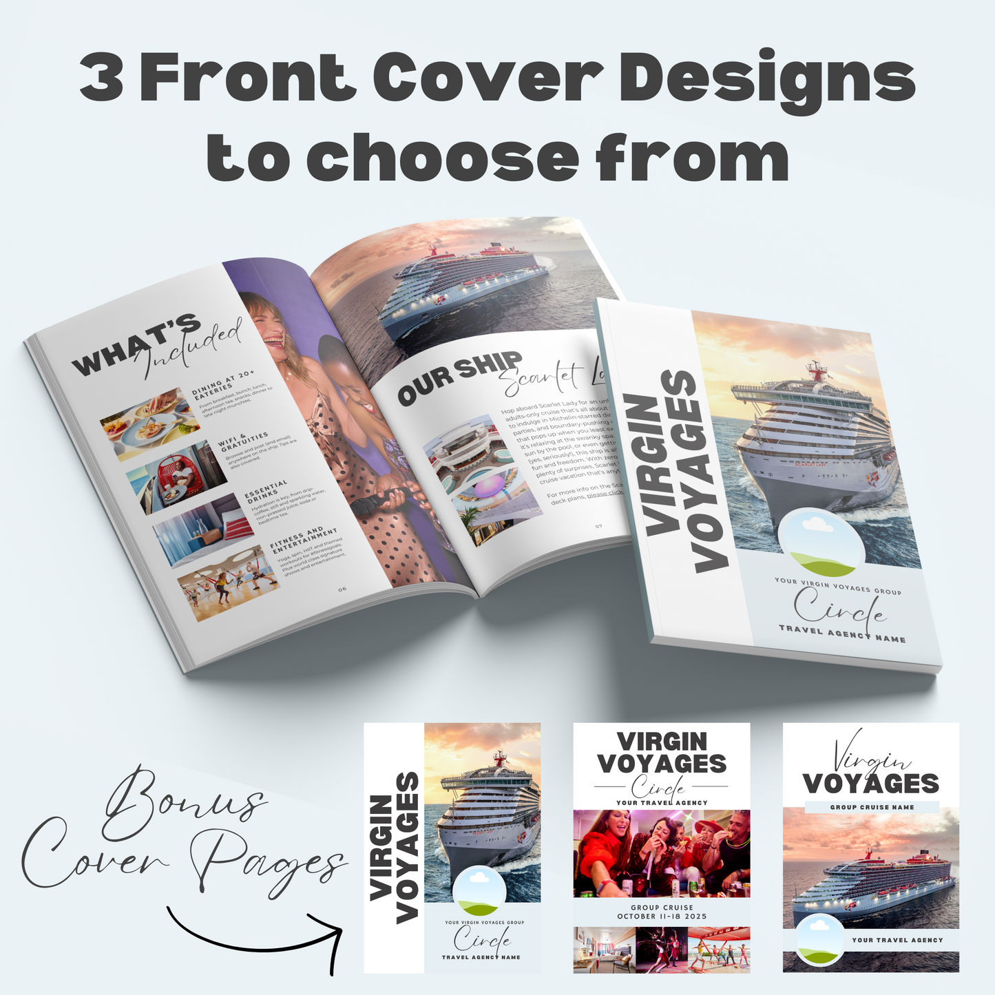 Virgin Voyages Circle Group Booking Canva Template for First Mates