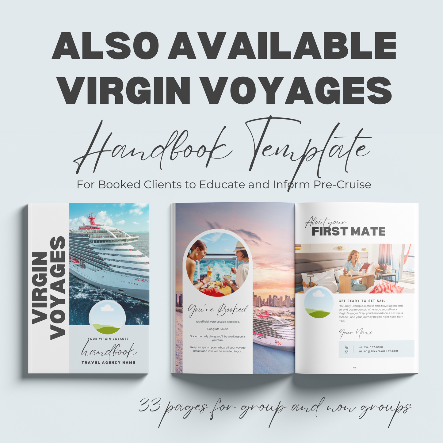 Virgin Voyages Circle Group Booking Canva Template for First Mates