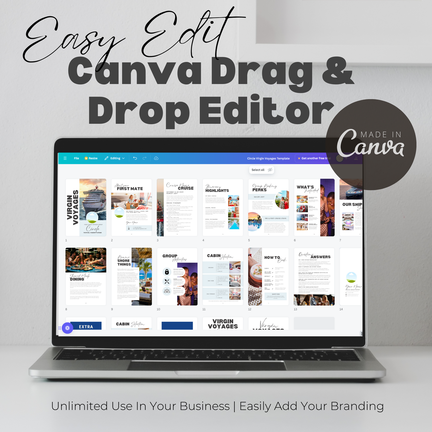 Carnival Cruise Group Booking Canva Template for Travel Agents