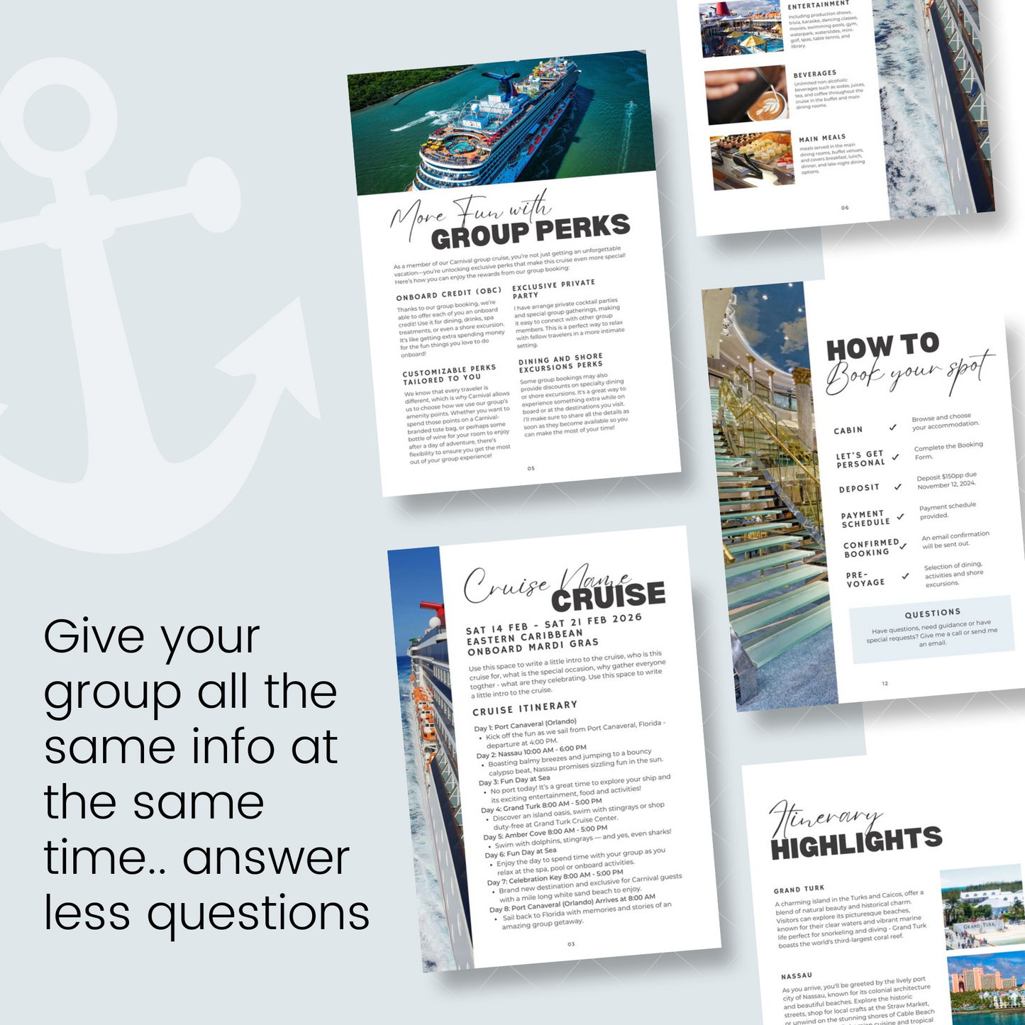 Carnival Cruise Group Booking Canva Template for Travel Agents