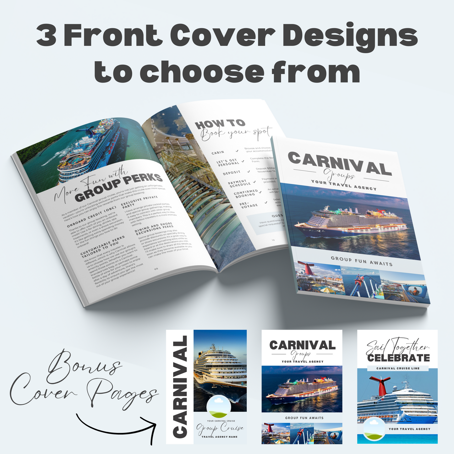 Carnival Cruise Group Booking Canva Template for Travel Agents