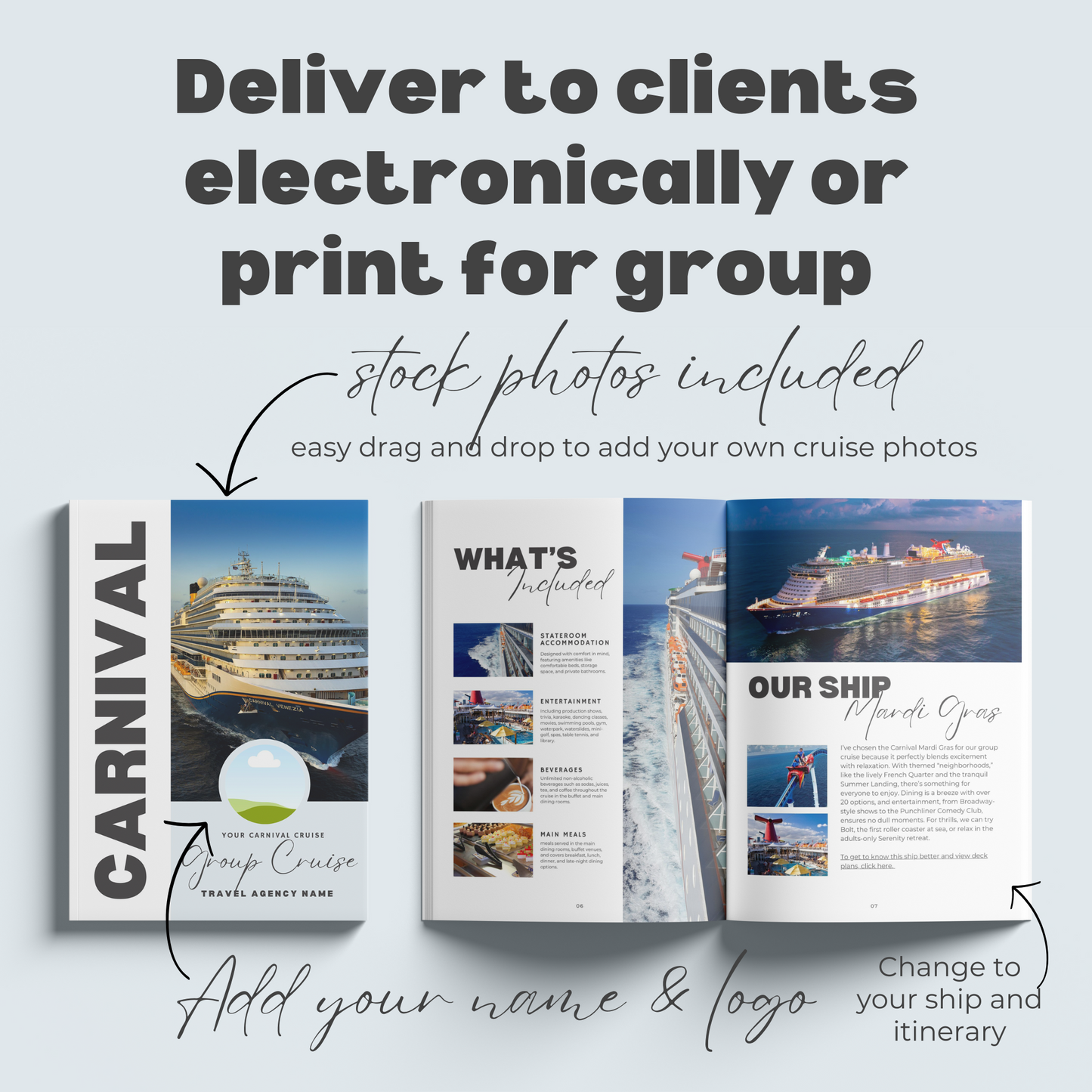 Carnival Cruise Group Booking Canva Template for Travel Agents