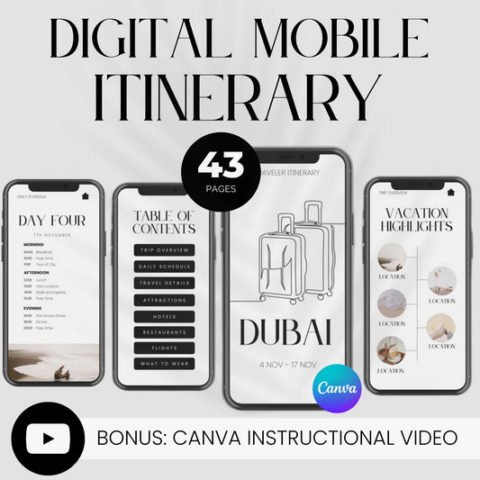 Mobile itinerary: Travel Itinerary template