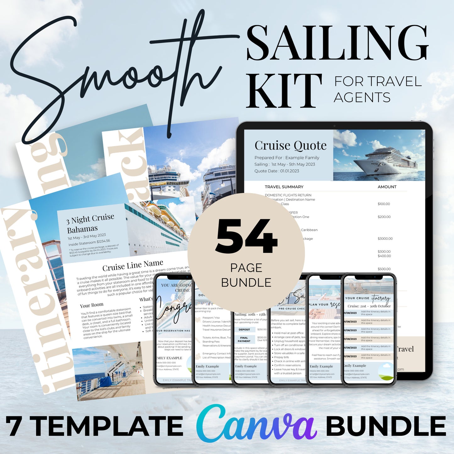 Smooth Sailing Kit - Canva Templates for Travel Agents