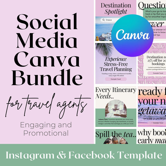 travel agent marketing, travel agent social media, travel agent instagram posts, travel agent facebook posts, travel agent content creation, travel agent attract more clients, travel canva, travel agent template, travel agency template, travel agency marketing