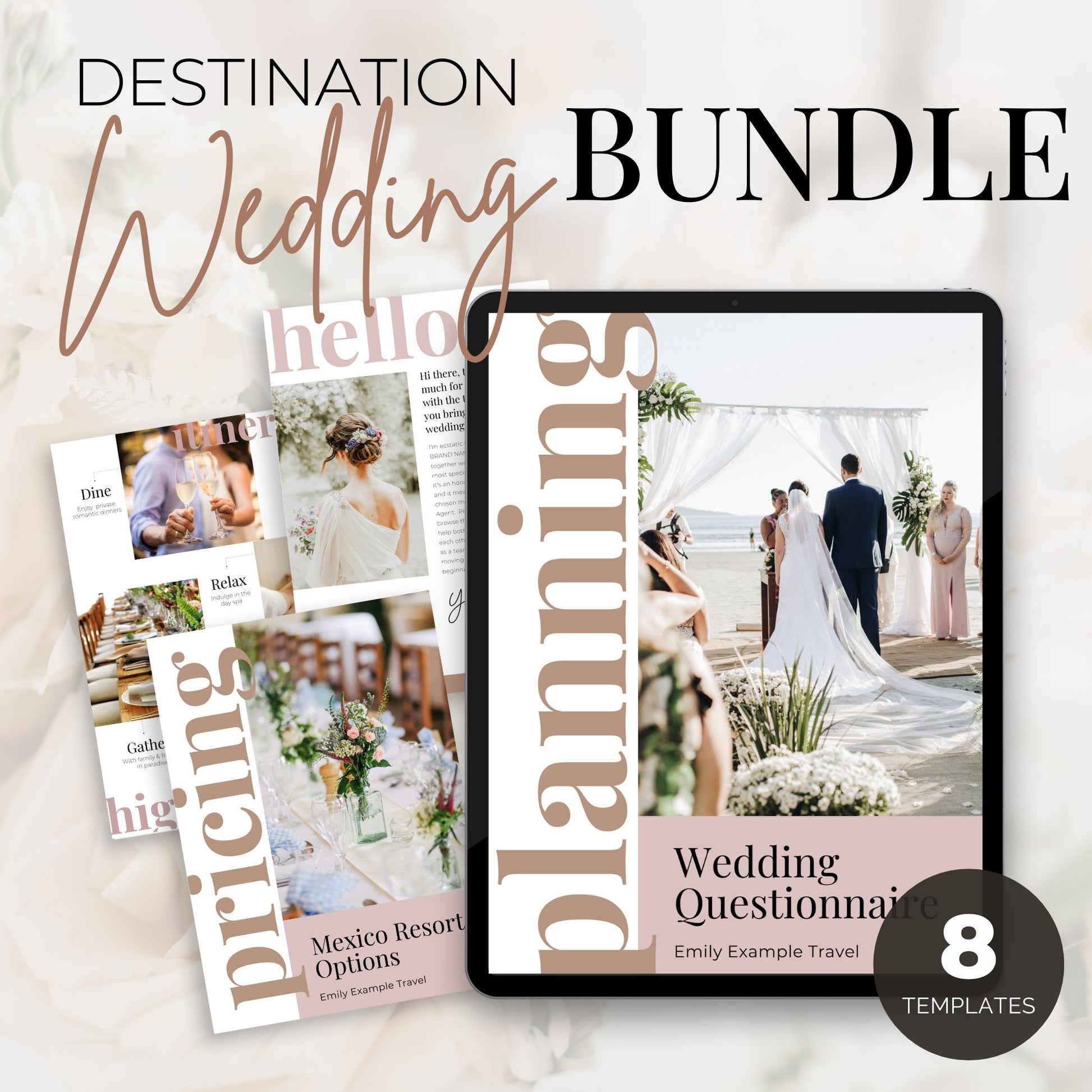 romance travel agent, destination wedding planning, destination wedding planner travel agent, travel agent template, romance travel planning, travel agency, travel canva, travel agent marketing